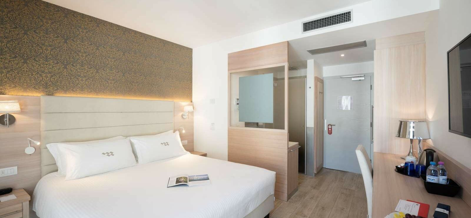 Comfort Room with balcony and partial lake view
